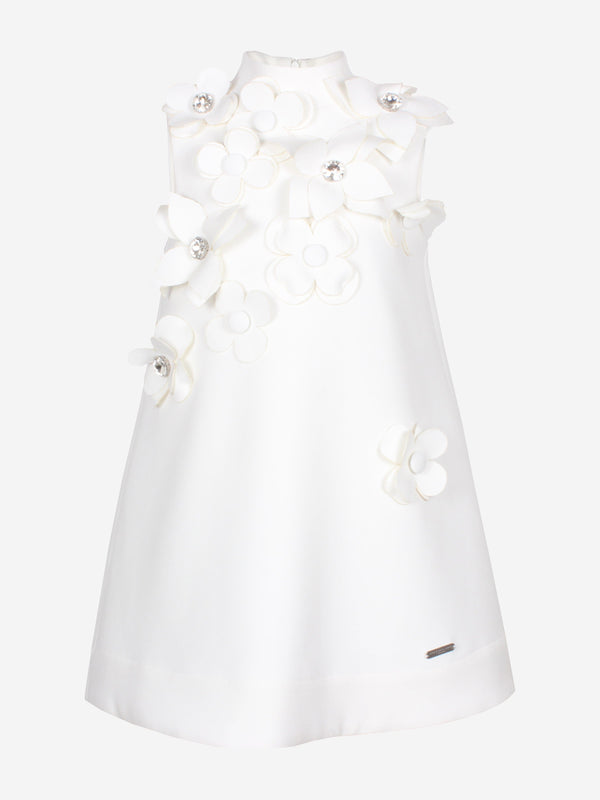 Jessie And James Girls Willow Flower Dress in White