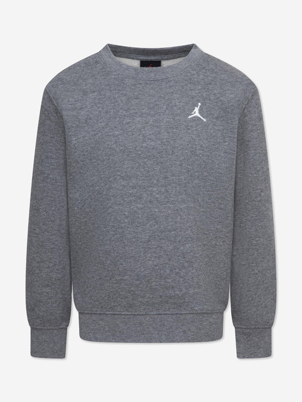 Jordan Boys Brooklyn Fleece Essential Sweatshirt in Grey