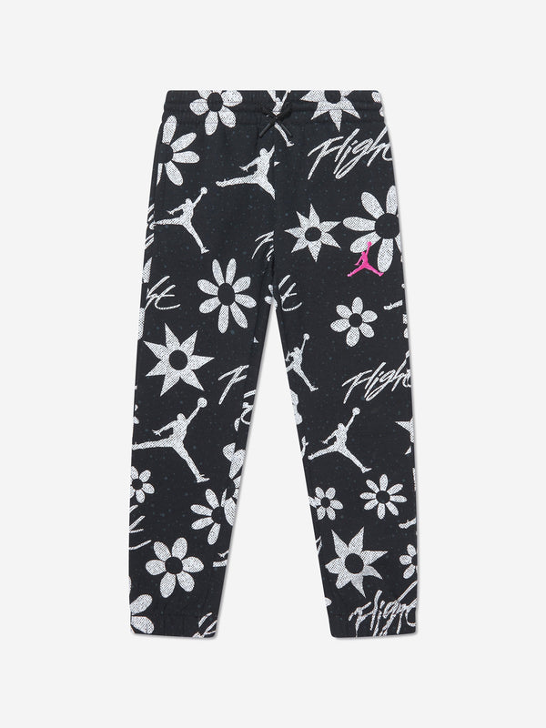 Jordan Girls Floral Flight AOP Joggers in Black