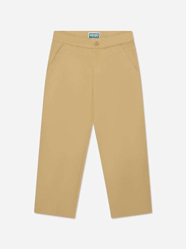 KENZO Kids Loose Fit Trousers in Beige