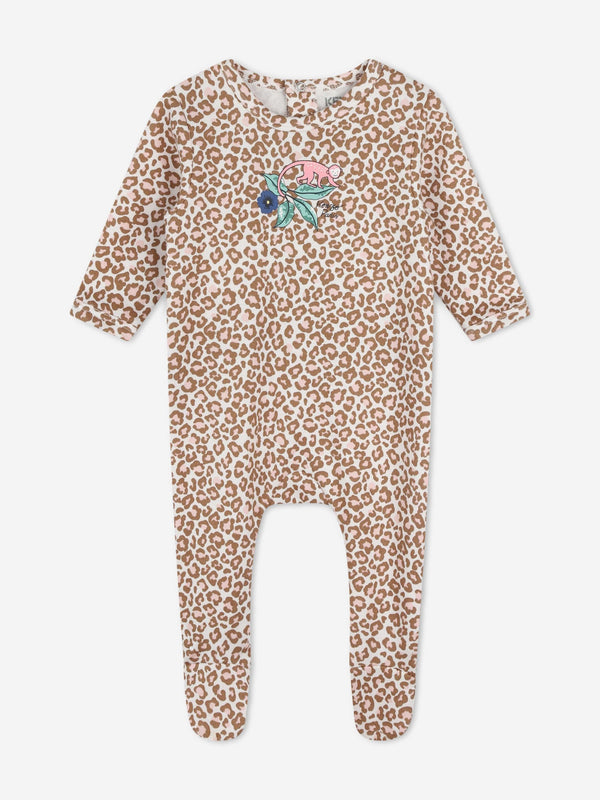 KENZO Baby Girls Leopard Babygrow in Pink