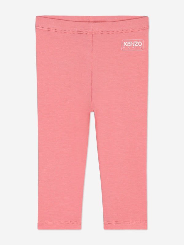 KENZO Baby Girls Logo Leggings in Pink