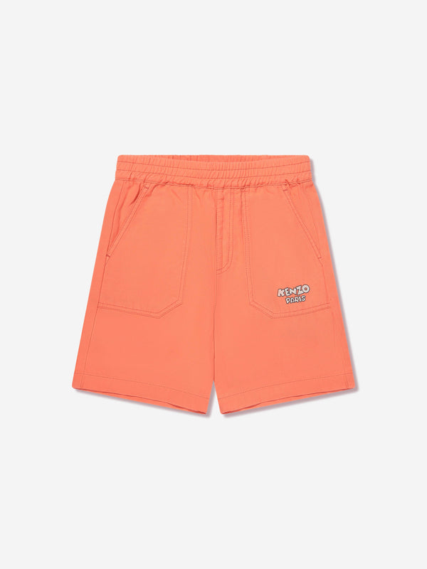 KENZO Boys Logo Bermuda Shorts in Red