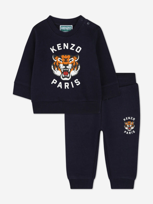 Baby Tiger Logo Tracksuit in Navy