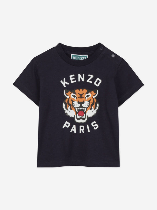 Baby Boys Tiger T-Shirt in Navy