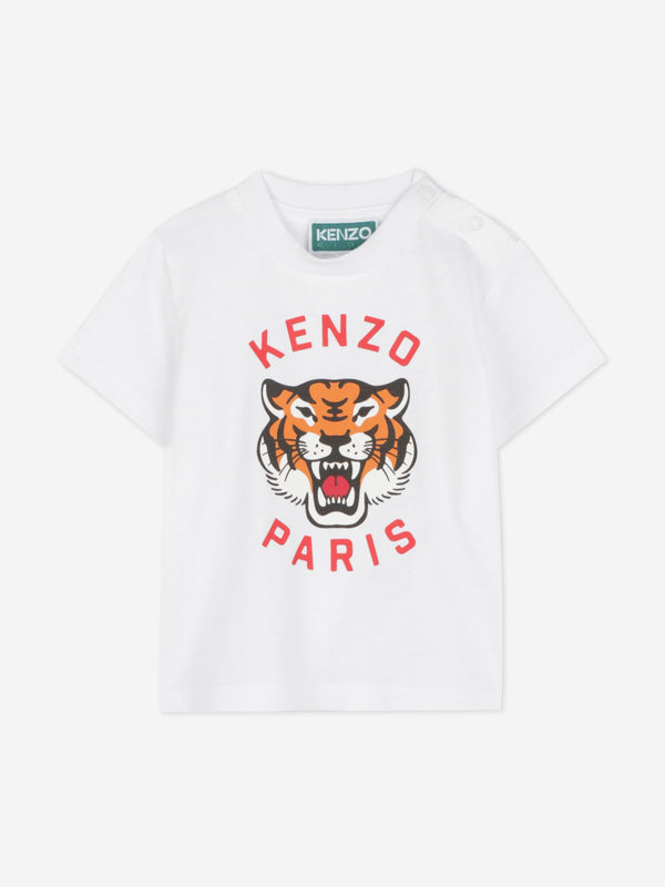 Baby Tiger Logo T-Shirt in White