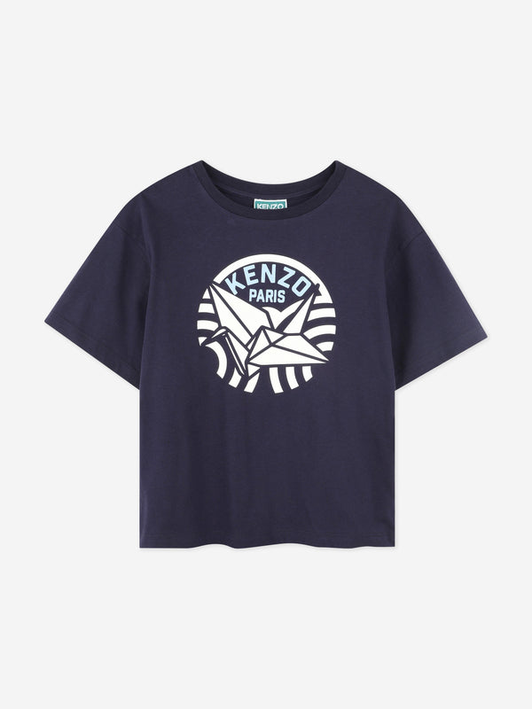 Girls Logo T-Shirt in Navy