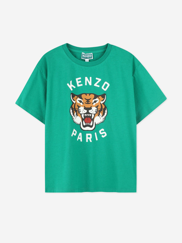 Boys Tiger T-Shirt in Green