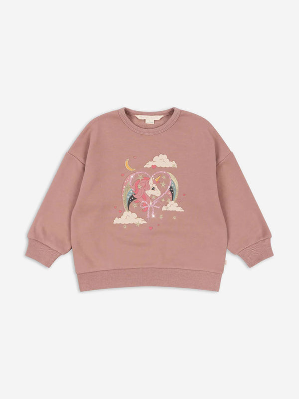 Konges Sløjd Girls Lou Glitter Sweatshirt in Pink