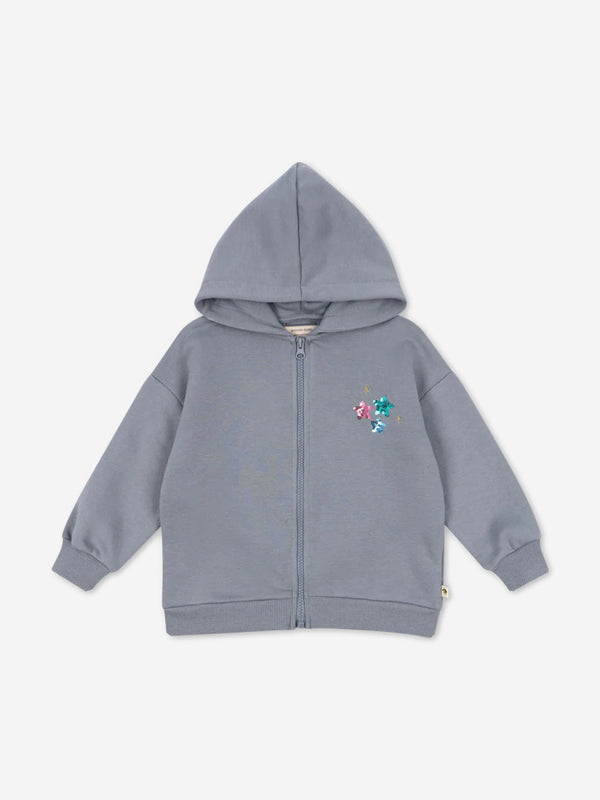 Konges Sløjd Girls Lou Sequins Hoodie in Blue