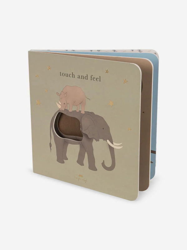 Konges Sløjd Baby Safari Touch and Feel Book in Multicolour