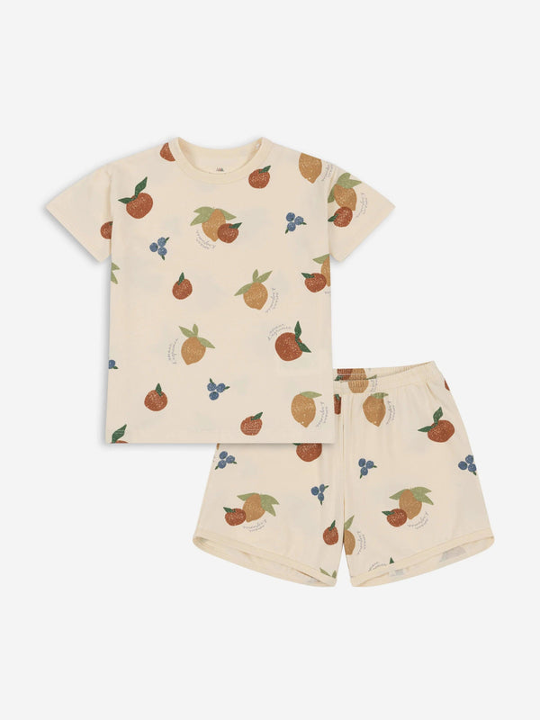 Konges Sløjd Kids Fruity Short Set in Ivory