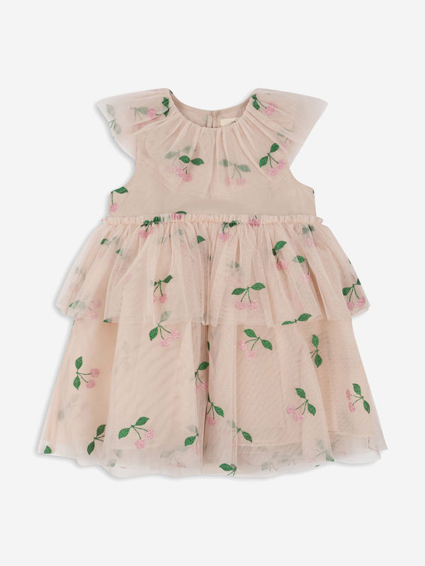 Konges Sløjd Girls Mili Glitter Cherry Dress in Pink