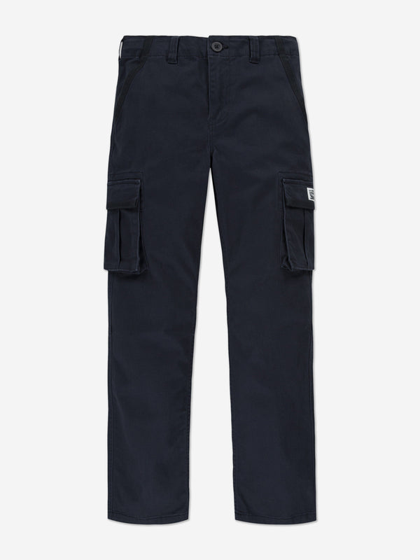 Boys Traditional Cargo Trousers in Black