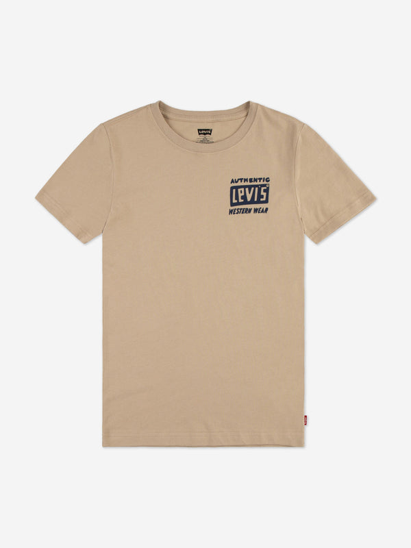 Boys Cactus Out West T-Shirt in Beige