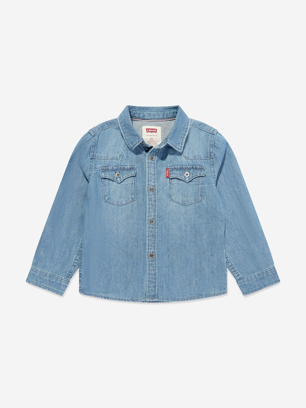 Levi's Wear Boys Barstow Western Shirt in Blue