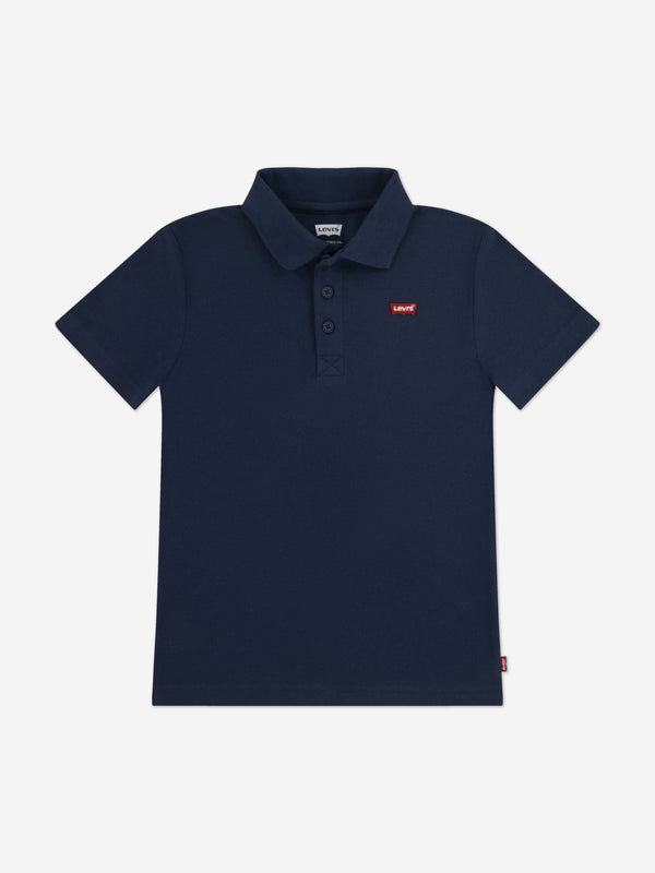 Levi's Boys Back Neck Tape Polo Shirt in Navy