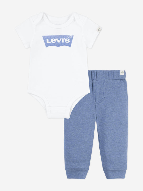 Levi's Baby Boys Batwing Bodysuit Set in White