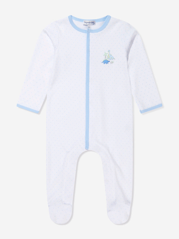 Magnolia Baby Baby Boys Dinoland Embroidered Babygrow in White