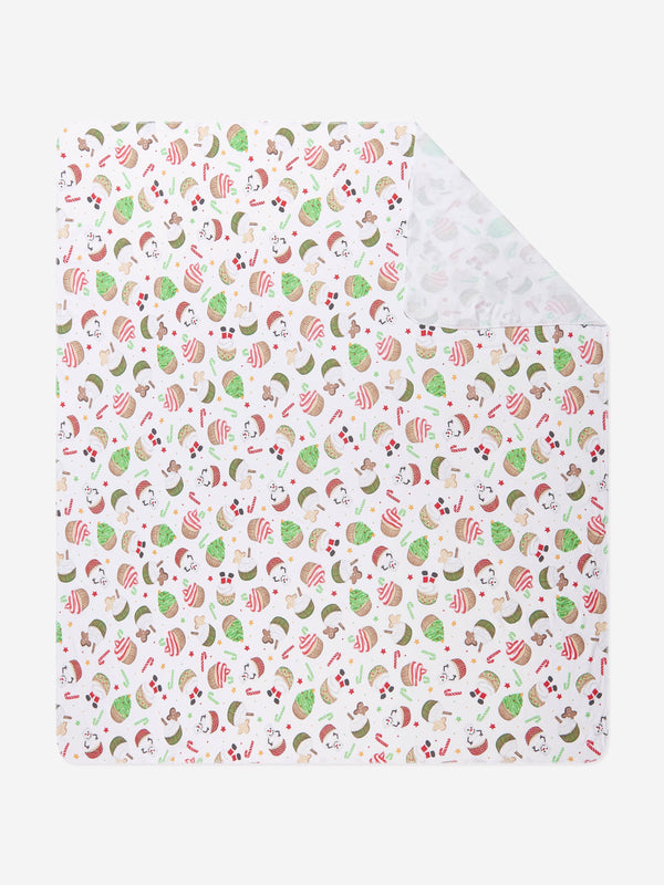 Magnolia Baby Baby Festive Cupcakes Swaddle Blanket in White