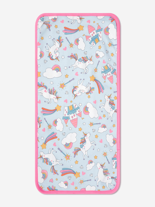 Magnolia Baby Baby Girls Dreamy Unicorns Burp Cloth in Pink