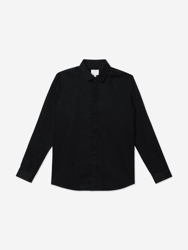 Maison Ava Boys Classic Lucien Shirt in Black