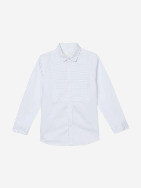 Maison Ava Boys Noel Shirt in White