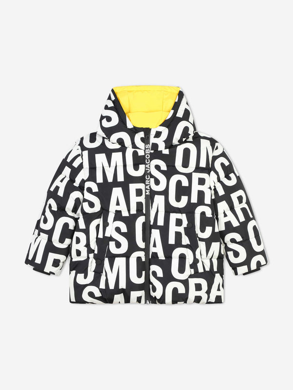 MARC JACOBS Kids Logo Puffer Jacket in Black