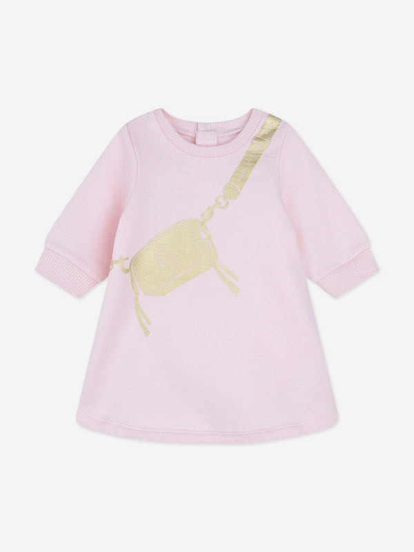 MARC JACOBS Baby Girls Snapshot Bag Sweater Dress in Pink