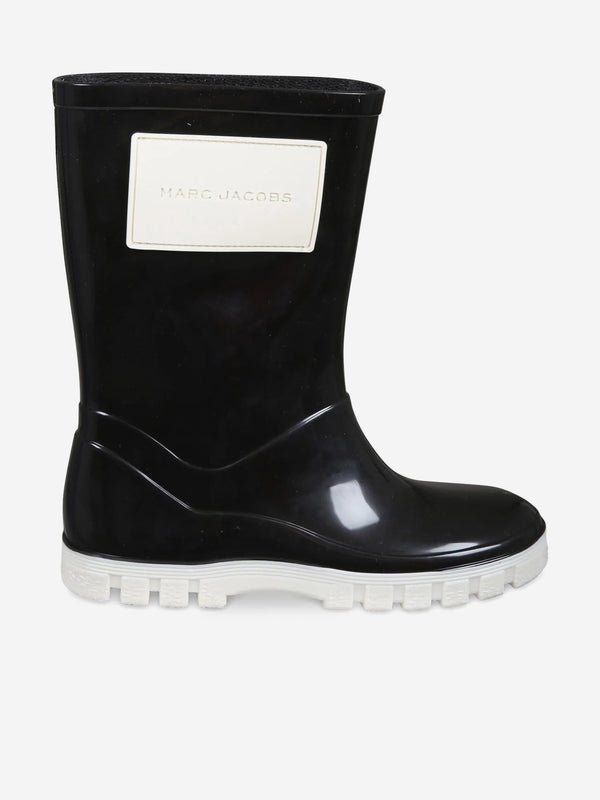 MARC JACOBS Kids Logo Rain Boots in Black