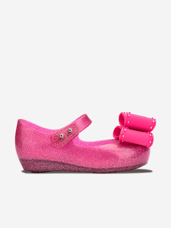 Girls Ultragirl Classic Bow Ballerinas in Pink