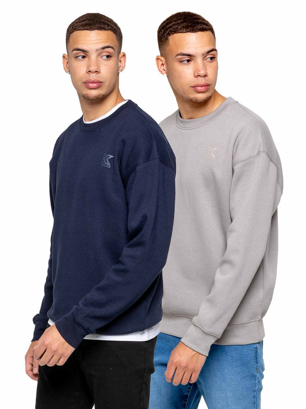 Hunter 2 Pack Sweatshirts - Navy/Grey