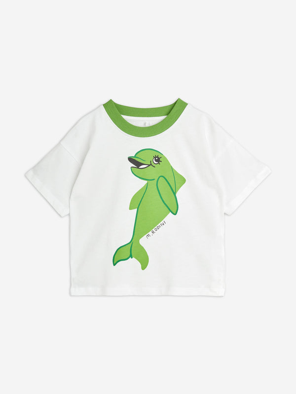 Mini Rodini Kids Dolphin T-Shirt in Ivory