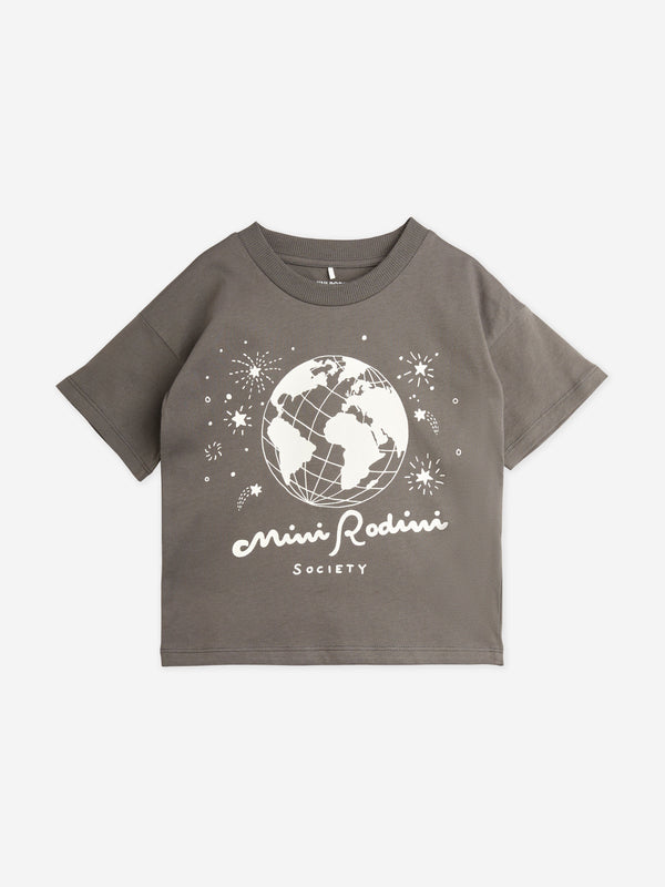 Mini Rodini Boys Society T-Shirt in Grey