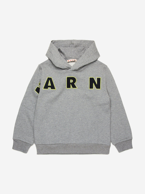 MARNI Kids Logo Hoodie in Grey