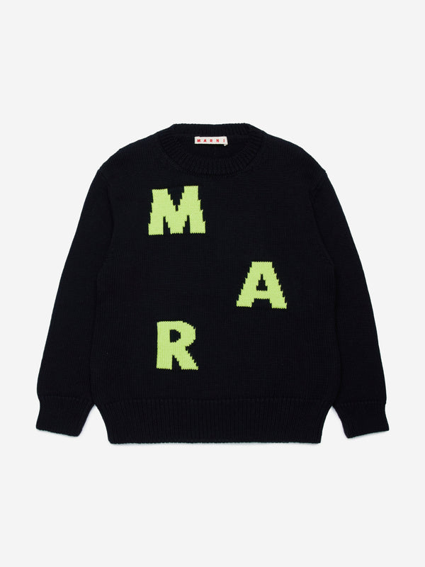 MARNI Kids Logo Jumper in Black