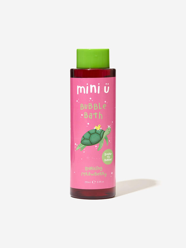 Mini U Kids Sparkling Strawberry Bubble Bath in Red