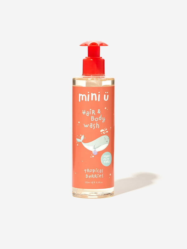 Mini U Kids Tropical Berries Hair and Body Wash in Orange