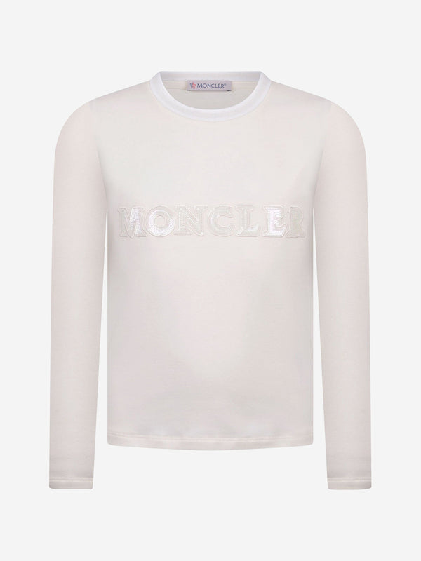 Moncler Girls Cotton Long Sleeve T-Shirt