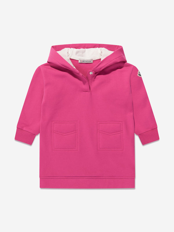 Moncler Enfant Baby Girls Hooded Sweater Dress in Pink