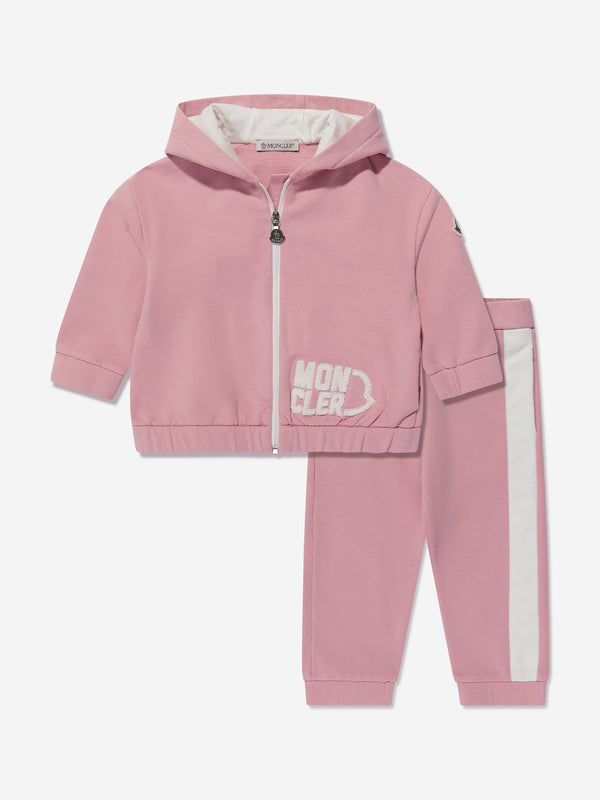 Moncler Enfant Baby Girls Logo Tracksuit in Pink