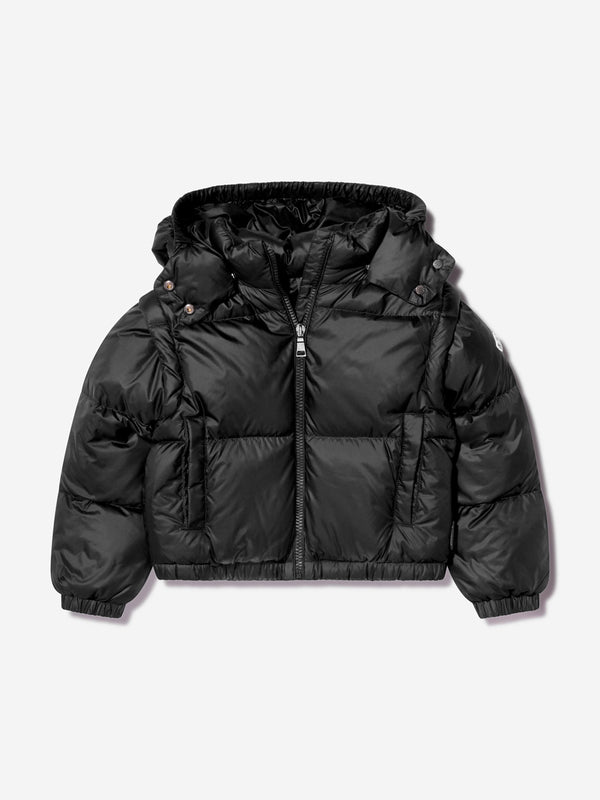 Moncler Enfant Girls Down Padded Vanya Jacket in Black