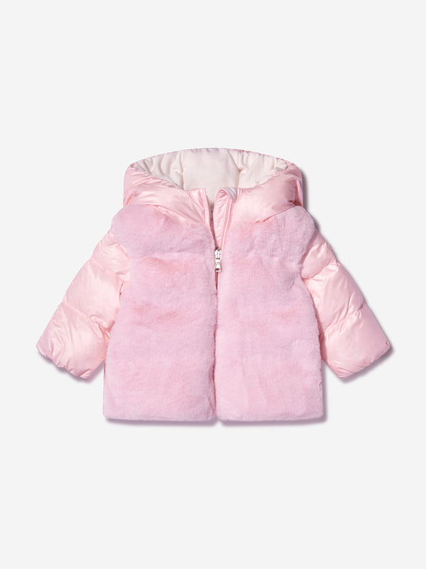 Moncler Enfant Baby Girls Down Padded Natas Jacket in Pink