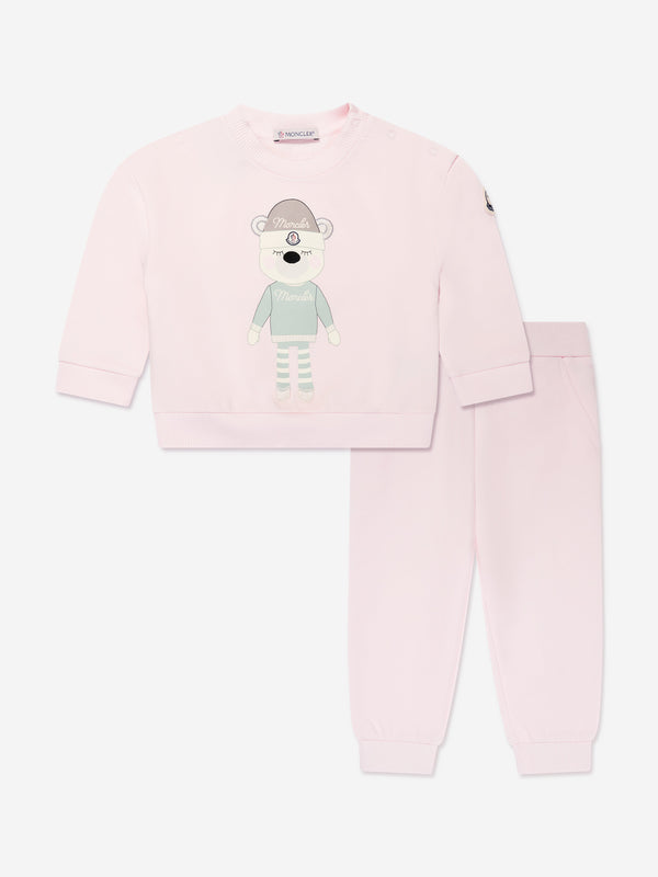 Moncler Enfant Baby Girls Tracksuit in Pink