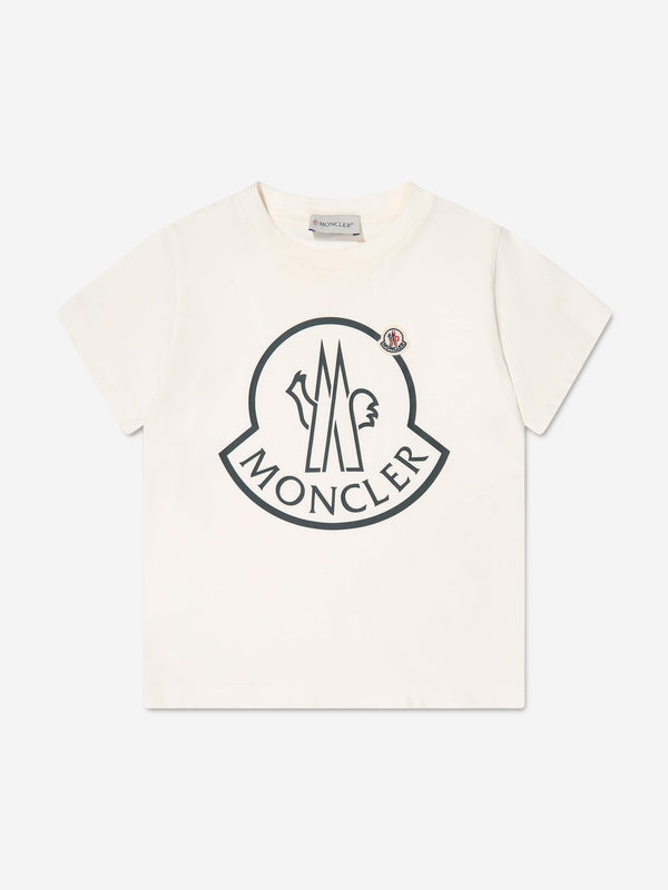 Moncler Enfant Kids Logo T-Shirt in White