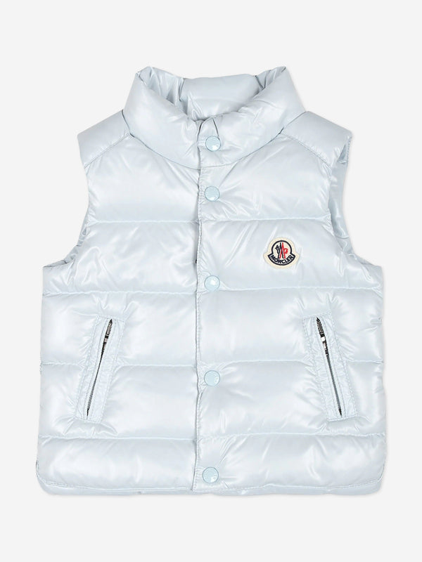 Moncler Enfant Baby Down Padded Bernard Gilet in Blue