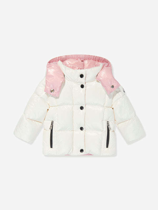 Moncler Enfant Baby Girls Down Padded Parana Jacket in Ivory