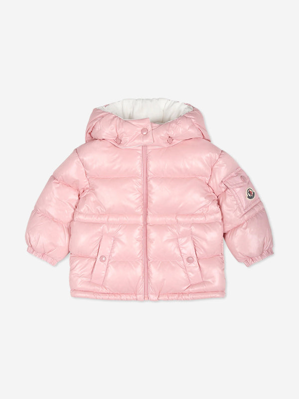 Moncler Enfant Baby Girls Down Padded Maire Jacket in Pink