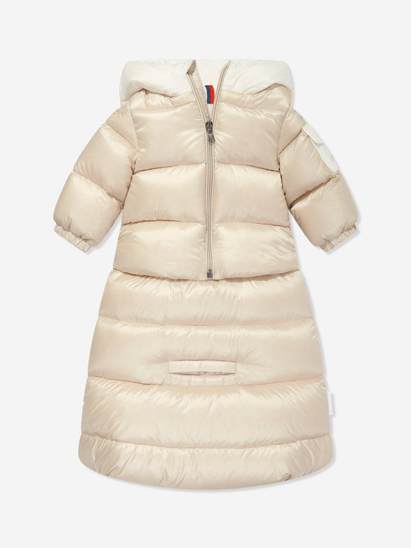 Moncler Enfant Baby Down Padded Ueno Nest in Ivory