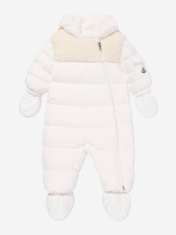 Moncler Enfant Baby Down Padded Sefou Snowsuit in White